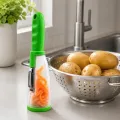 Овощечистка Easy Peeler с контейнером для шкурки • ручной чистильщик с горизонтальным двусторонним лезвием из нержавейки для домашней кухни