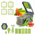 Овощерезка мультислайсер AND1536 Vegetable Cutter • Ручной измельчитель для овощей, фруктов, салатов и домашней нарезки