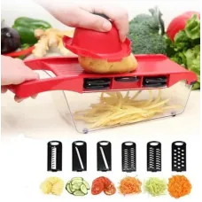 Овощерезка - мультислайсер Mandoline Slicer 6 in 1 · Терка – шинковка для овощей и фруктов c контейнером