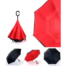 Зонт наоборот Up-Brella Зонт обратного сложения однотонный в чехле Зонт наоборот Up-Brella Зонт обратного сложения однотонный в чехле