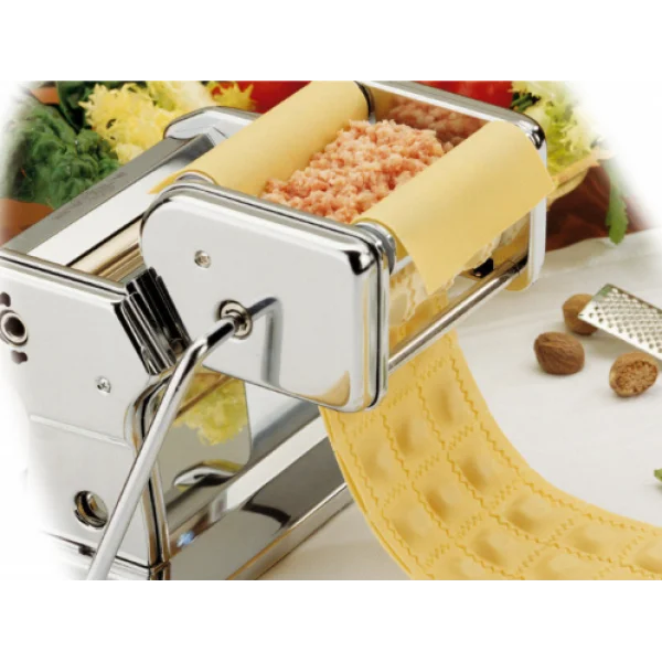 Паста-машина 3 в 1 с насадкой для равиоли Лапшерезка + Равиольница + Тестораскатка Pasta Set