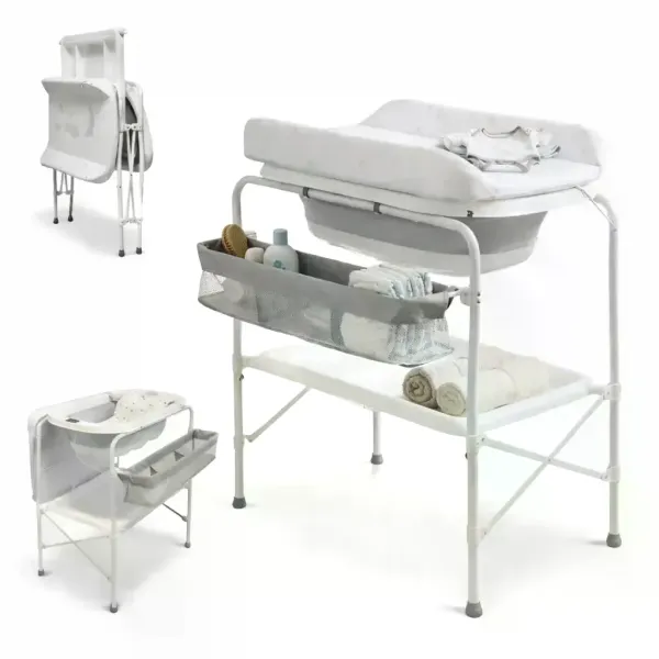 Пеленальный столик с ванночкой X-658 2 в 1 складной • Детский пеленатор для купания, переодевания и ежедневного ухода за малышом