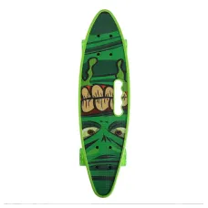 Пенни борд Халк Penny board Hulk Детская скейт доска с светящимися колесами Fish Skateboards