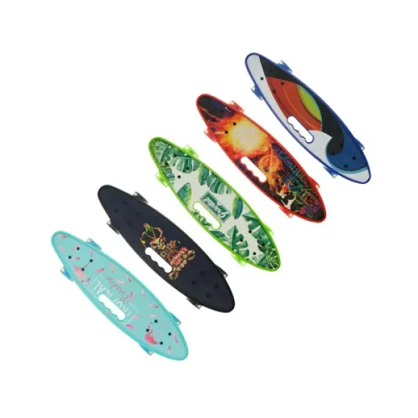 Пенниборд со светящейся доской • Детский и подростковый penny board со светящимися колесами для прогулок и активного катания