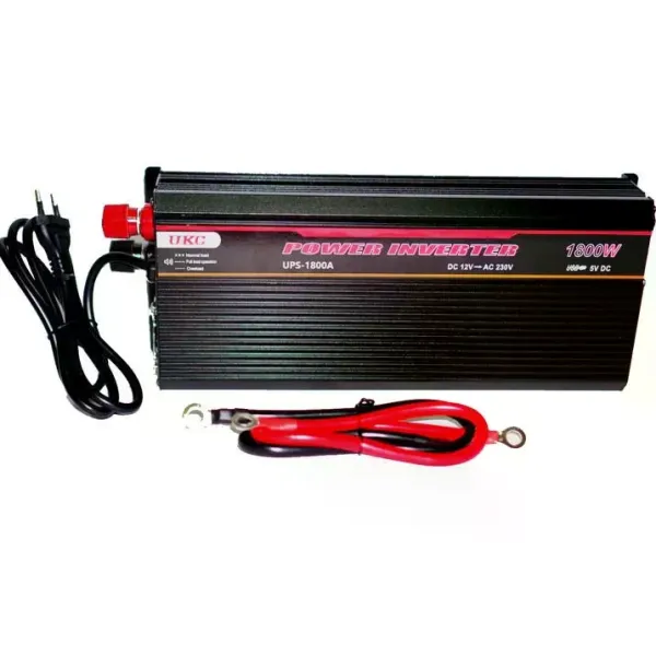 Перетворювач 5 CORE UPS-1800A 1800W 12V • Інвертор 5 CORE UPS-1800A 12V-220V із зарядкою акумулятора 20A та функцією UPS
