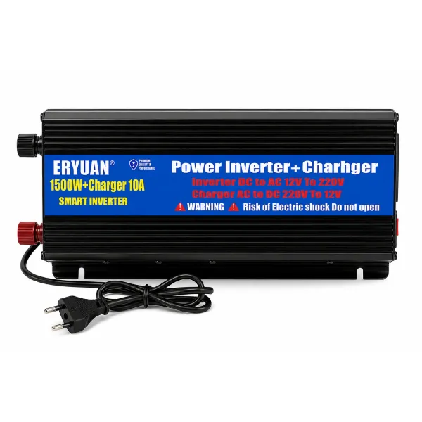 Преобразователь напряжения 1500W с зарядным устройством 10A • Инвертор для аккумулятора, дома, авто и резервного питания