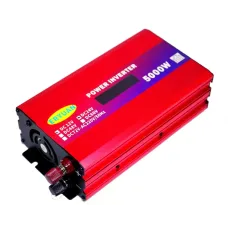 Преобразователь напряжения 5000W 12V/24V в 220V с LCD-дисплеем и поддержкой солнечной панели • Инвертор для дома, авто, дачи и резервного питания