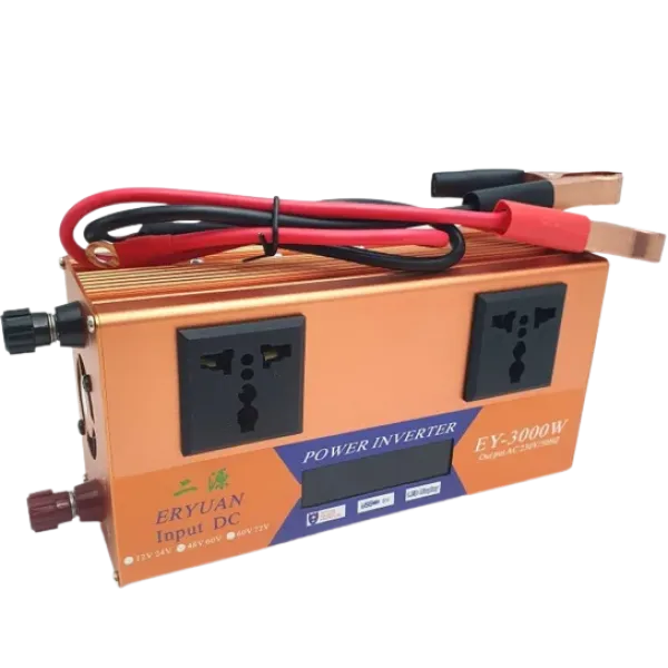 Преобразователь напряжения LCD SMART 3000W 12V/24V в 220V • Автомобильный инвертор с дисплеем для дома, авто и резервного питания