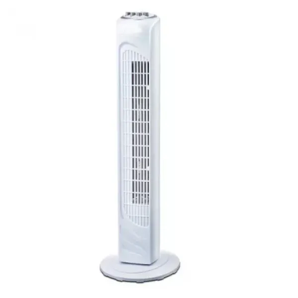 Колонный напольный вентилятор DOMOTEC MS-1627 White Tower Fan с таймером и поворотом • Башенный вентилятор 45 Вт на 3 скорости для дома и офиса