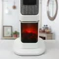 Напольный обогреватель PTC-1108R 2000 Вт белый • Керамический тепловентилятор PTC-1108R с пультом, автоповоротом и эффектом камина