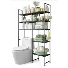 Напольный стеллаж для хранения над туалетом • Органайзер над унитазом для ванной комнаты и туалетных принадлежностей