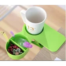 Подстаканник на прищепке Clip On Table Cup Holder ∙ Портативный подвесной органайзер – держатель напитков и аксессуаров