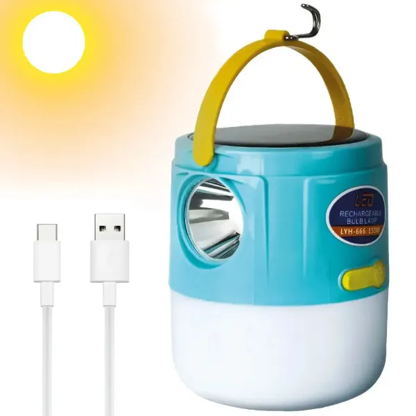 Подвесной аккумуляторный фонарь с солнечной батареей и USB LD-666 • Аккумуляторный LD-666 подвесной фонарь