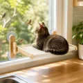 Подвесной гамак для кота KAT-03 на присосках, 62×40 см • лежак к оконному стеклу с высотой крепления 23 см для отдыха у окна