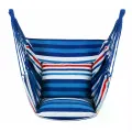 Подвесной гамак-кресло MA546blue 130×100 см коричневый в полоску • Гамак для дома, сада, балкона, террасы и дачи с 2 подушками