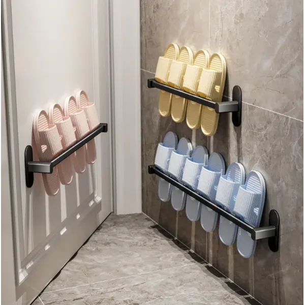 Подвесной настенный органайзер - вешалка держатель тапочек, полотенец, 38 см