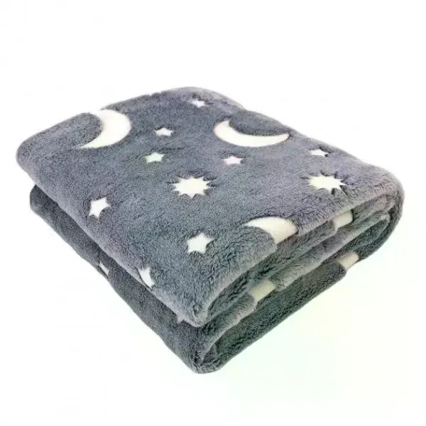 Плед светящийся в темноте Magic Blanket • Мягкое одеяло 100×150 см со светящимся рисунком для детей, подростков и уютного отдыха