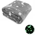 Плед светящийся в темноте Magic Blanket • Мягкое одеяло 100×150 см со светящимся рисунком для детей, подростков и уютного отдыха
