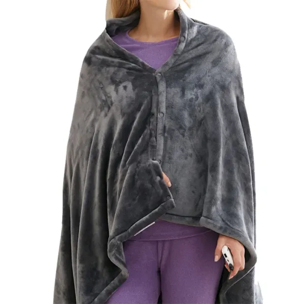 Плед - толстовка с подогревом USB · Согревающая плюшевая накидка электроодеяло на змейке