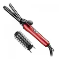 Плойка для волос GEMEI GM-2906 с насадкой-щеткой 2 в 1 • Щипцы для завивки, укладки и создания объема с керамическим покрытием