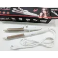 Плойка-утюжок Gemei GM 2961 для укладки и завивки волос | Выпрямитель | Щипцы для завивки 2в1