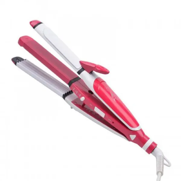 Плойка стайлер для волос | Гофре | Щипцы | Волны | Утюжок выпрямитель GEMEI GM-1958 CG24 PR3