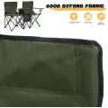Пляжный набор для кемпинга 2 стула с зонтом и холодильником зеленый • Складной комплект для пикника 2 стула с зонтом, столиком и сумкой-холодильником зеленый