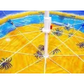 Пляжный зонт с наклоном 180см, солнцезащитный зонт с креплением спиц Ромашка PR3