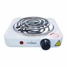 Плита Crownberg CB-3740 настольная электрическая однокомфорочная спиральная белая