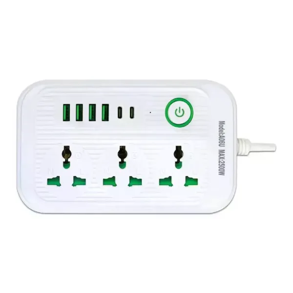 Удлинитель сетевой-разветвитель AND WL-3 • Сетевой разветвитель для дома, офиса и подключения бытовой техники • Компактный электрический удлинитель для розеток