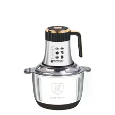 Измельчитель Hoffmans HM-8848 5 л • Металлический кухонный чоппер 1800 Вт с 3 скоростями для мяса и овощей