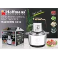 Подрібнювач Hoffmans HM-8848 5 л • Металевий кухонний чопер 1800 Вт із 3 швидкостями для м’яса та овочів