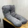 Подушка для беременных U-образная 80×120 см для сна • Большая подушка для беременных и отдыха с поддержкой живота, спины и ног