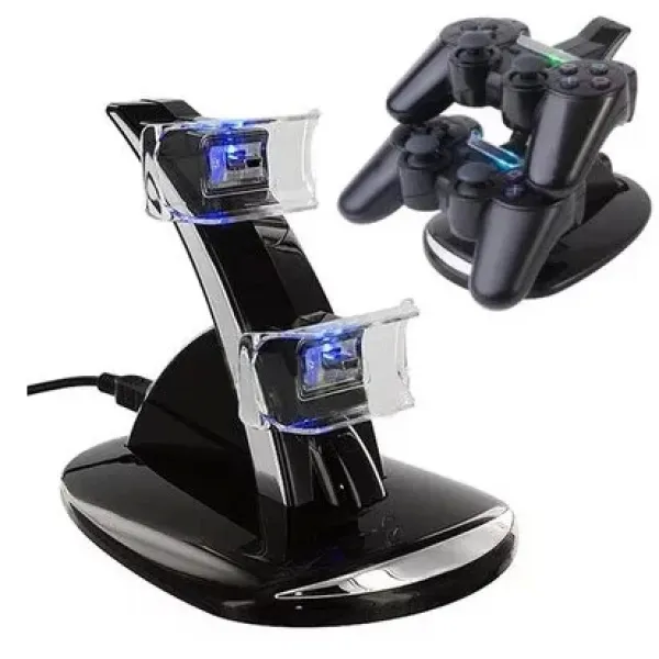Двойная зарядная док-станция для PS4 ∙ USB подставка для одновременной зарядки двух джойстиков PS4 World Game Charging Stand