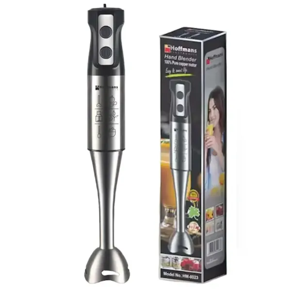 Погружной блендер Hoffmans HM-8023 • Ручной блендер с металлической ножкой 800W с 2 скоростями