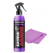 Полироль для кузова авто Shine Armor ∙ Средство от царапин с салфеткой - микрофибра для полировки в комплекте, 236 мл