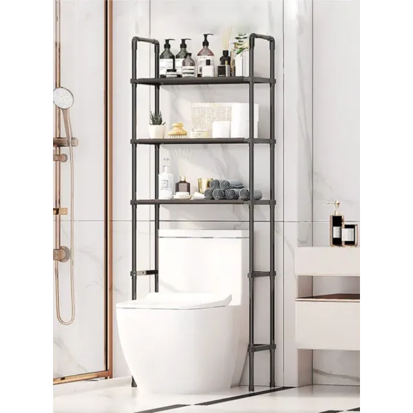 Напольная полка - стеллаж для ванной комнаты ∙ Органайзер над унитазом с тремя полочками