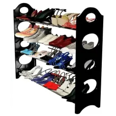 Полка для обуви органайзер Amazing Stackable Shoe Rack ∙ Стойка - этажерка обувная в прихожую на 4 полки