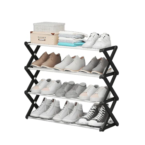 Полка для обуви shoe rack 42 х 18,5 х 49,5 см • Стойка для обуви складная 4 яруса