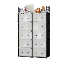 Полка для обуви с металлическим каркасом LY-1048 ∙ Складной стеллаж для обуви в тамбур LY-1048 с закрытыми полками Полка для обуви с металлическим каркасом LY-1048 ∙ Складной стеллаж для обуви в тамбур LY-1048 с закрытыми полками