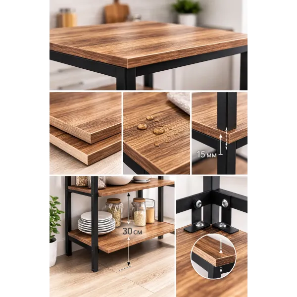 Полка-стеллаж XLB-L121G 58x100 см • Напольный стеллаж для хранения вещей, обуви, кухни, ванной комнаты и дома