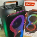 Портативна Bluetooth колонка PartyBox 320 240W RGB чорна • Акустична система PartyBox 320 з колесами, підсвіткою, караоке та акумулятором чорна