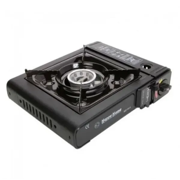 Портативная газовая плита – таганок Happy Home BDZ 155-A черная