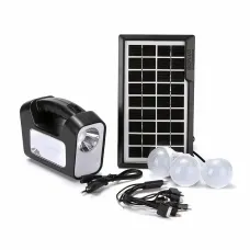 Портативная солнечная станция GDLITE GD3 · Фонарь ручной на солнечной батарее с 3 лампочками · Зарядная станция