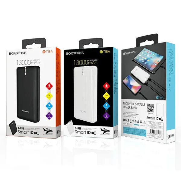 Портативная батарея power bank Borofone BT18A 13000 mAh / портативная батарея сдвумя usb разъемами CG09 PR4