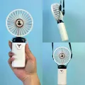 Портативный аккумуляторный мини-вентилятор Mini Fan TP-01 с присоской и USB Type-C • Ручной и настольный вентилятор для дома, офиса, авто и поездок
