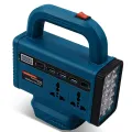 Портативный инвертор DC 48V в AC 110–220V • Аккумуляторный преобразователь напряжения с двумя розетками, USB, Type-C, LED-дисплеем и фонарем