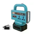 Портативный инвертор DC 48V в AC 110–220V • Аккумуляторный преобразователь напряжения с двумя розетками, USB, Type-C, LED-дисплеем и фонарем