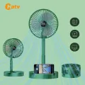 Портативный мини вентилятор для дома Telescopic Folding Fan · Складной настольный вентилятор с USB зарядкой · Белый / зеленый / черный