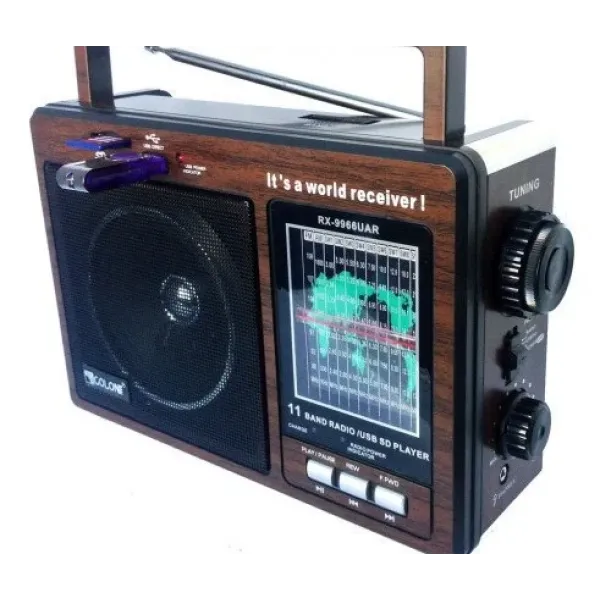 Портативный радиоприемник Golon RX-9966 UAR с встроенным аккумулятором, USB, SD, FM радио